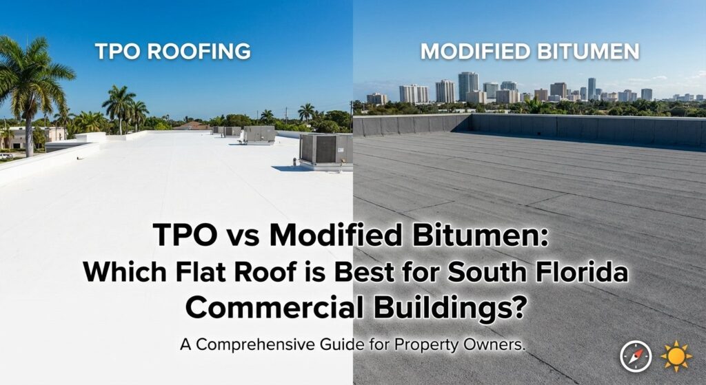 TPO vs Modified Bitumen: Which Flat Roof is Best for South Florida Commercial Buildings?