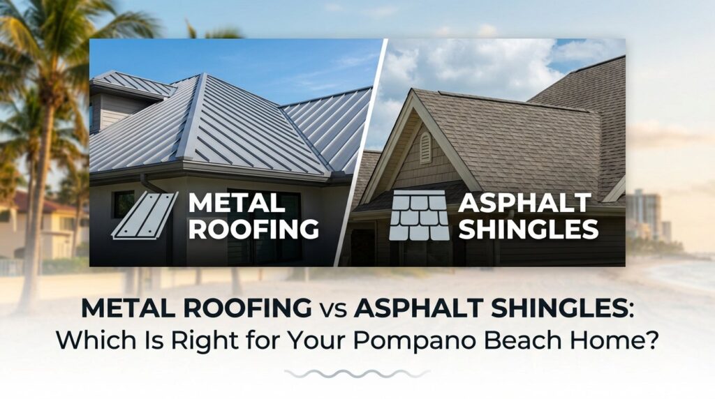 Metal Roofing vs Asphalt Shingles: Which Is Right for Your Pompano Beach Home?