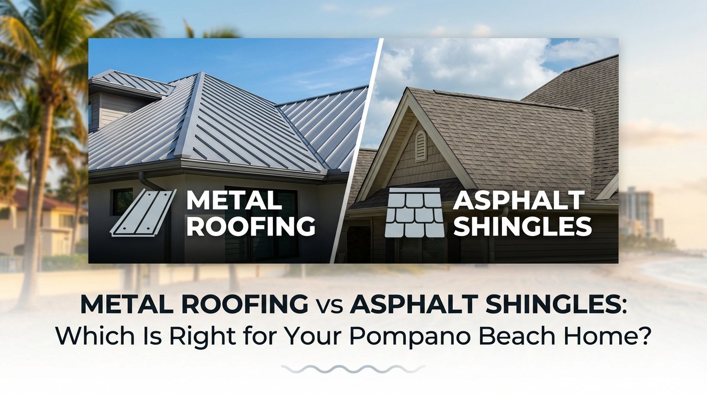 Metal Roofing vs Asphalt Shingles: Which Is Right for Your Pompano Beach Home?
