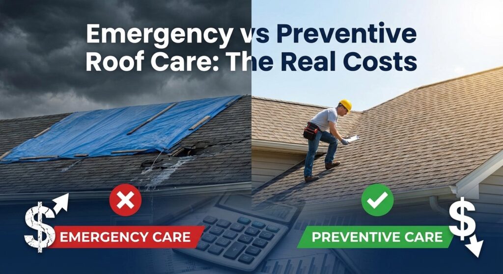 Emergency vs Preventive Roof Care: The Real Costs